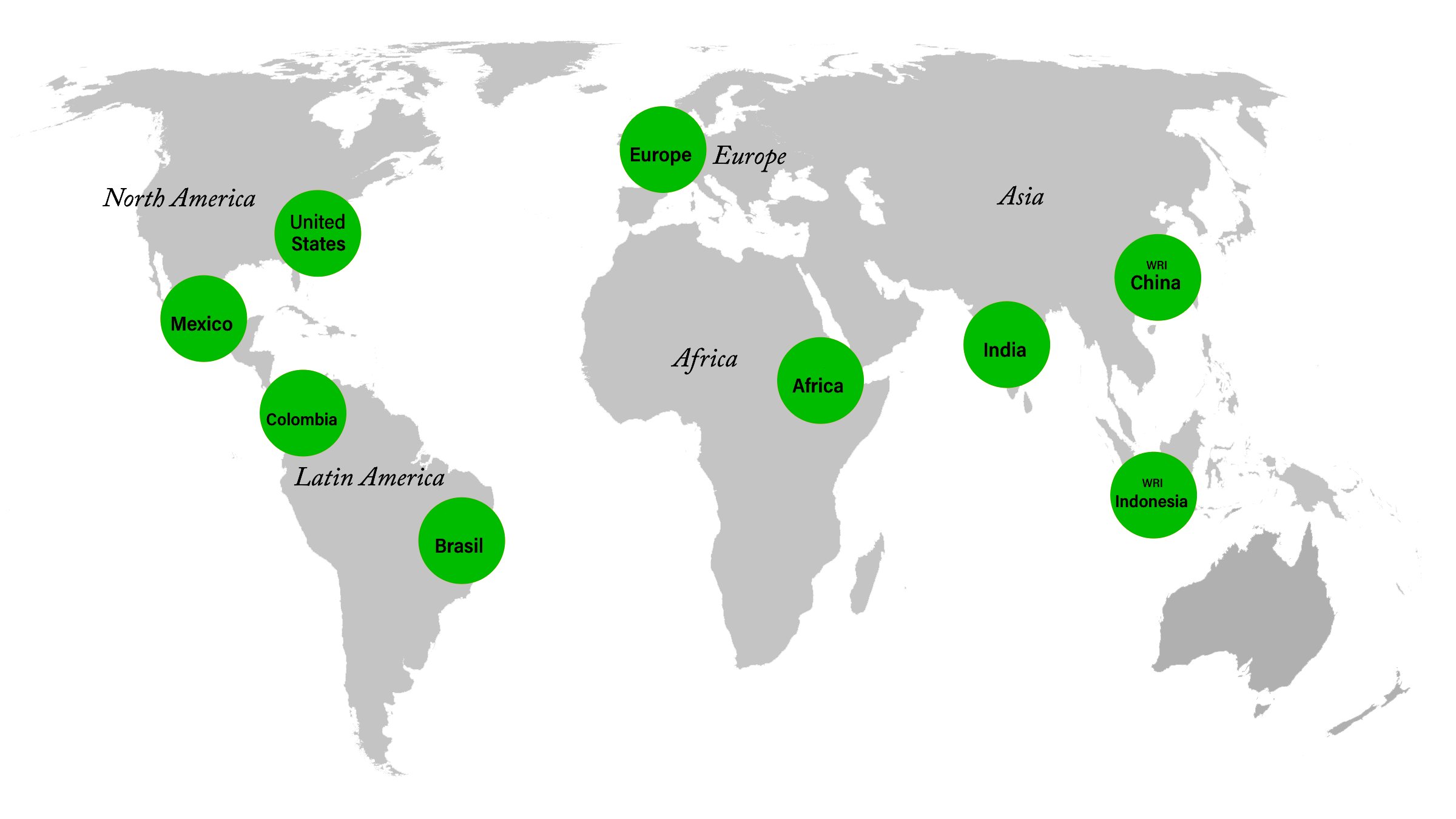 World map showing ERA member locations